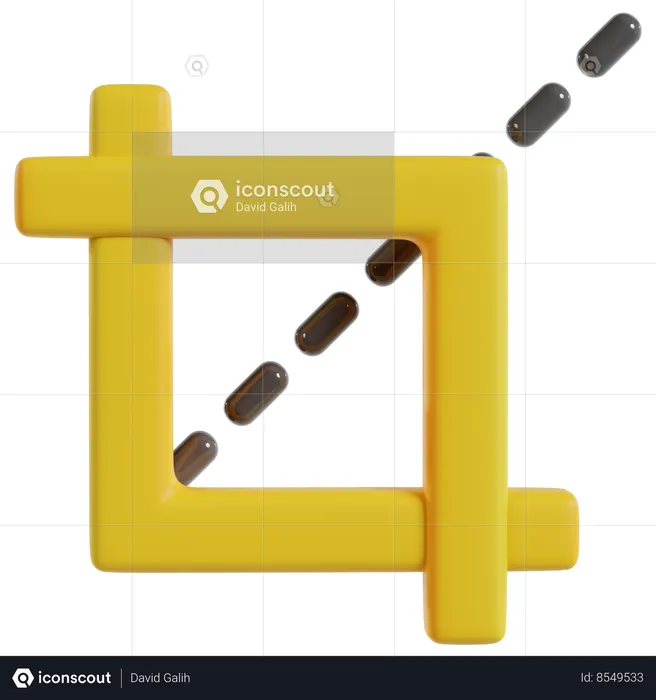 Cropping Tool  3D Icon