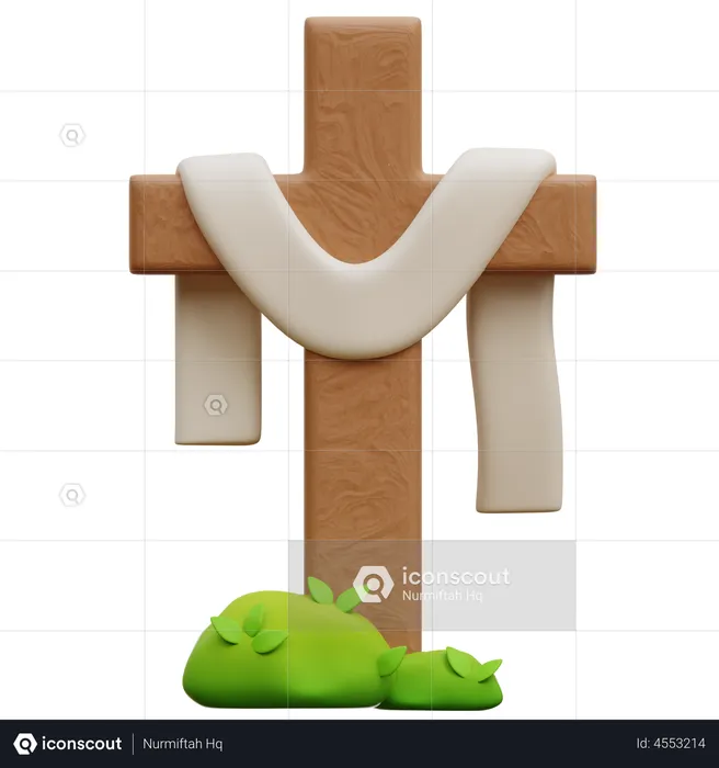 Cross and Shawl  3D Icon