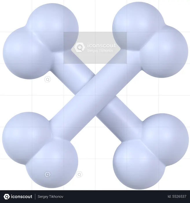 Cross Bones  3D Icon