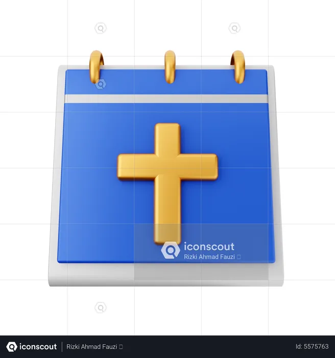 Cross Calendar  3D Icon