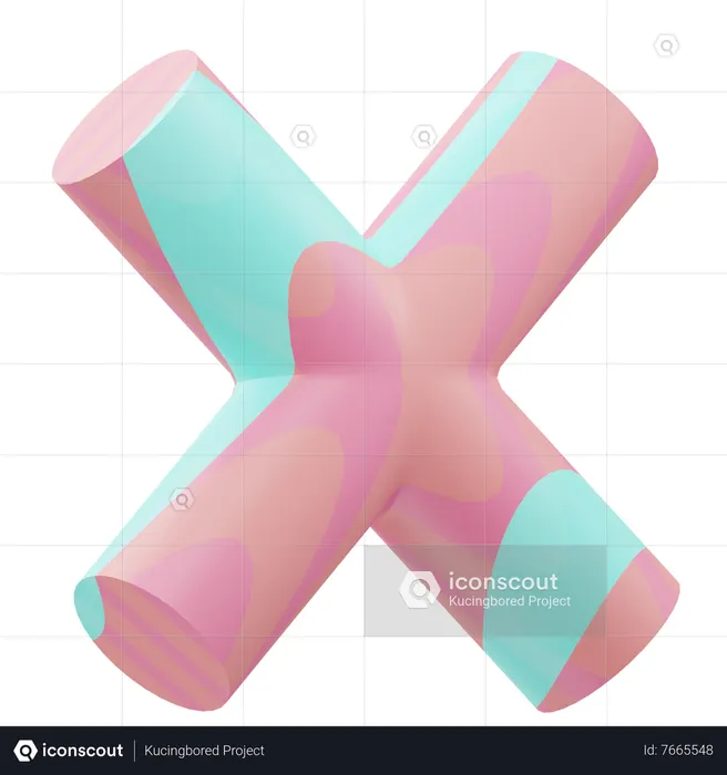 Cross Cylinder  3D Icon