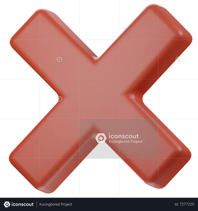 Cross Mark  3D Icon