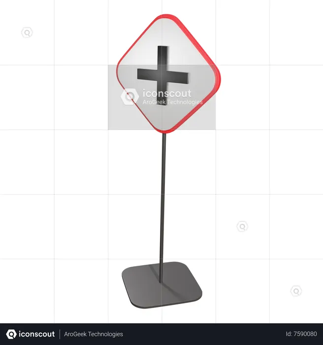 Cross Road  3D Icon