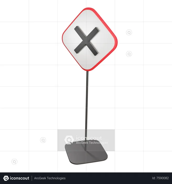 Cross Road  3D Icon