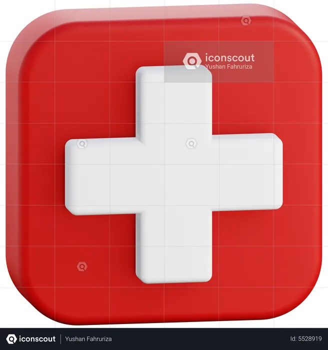 Cross Sign  3D Icon