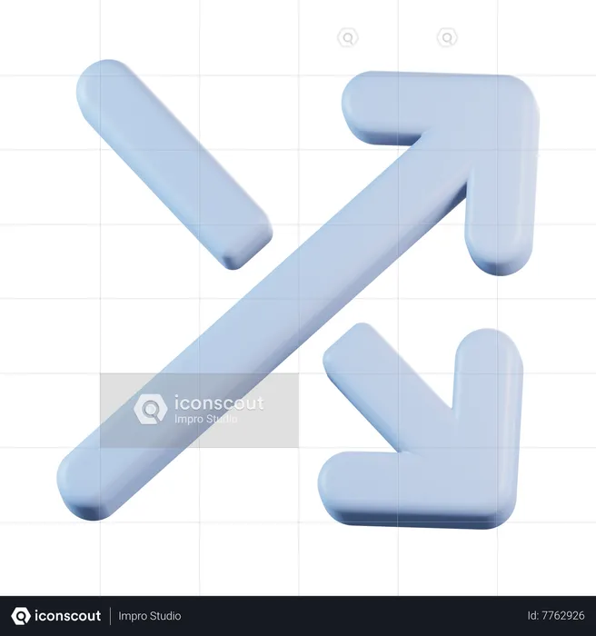 Crossed Arrows  3D Icon