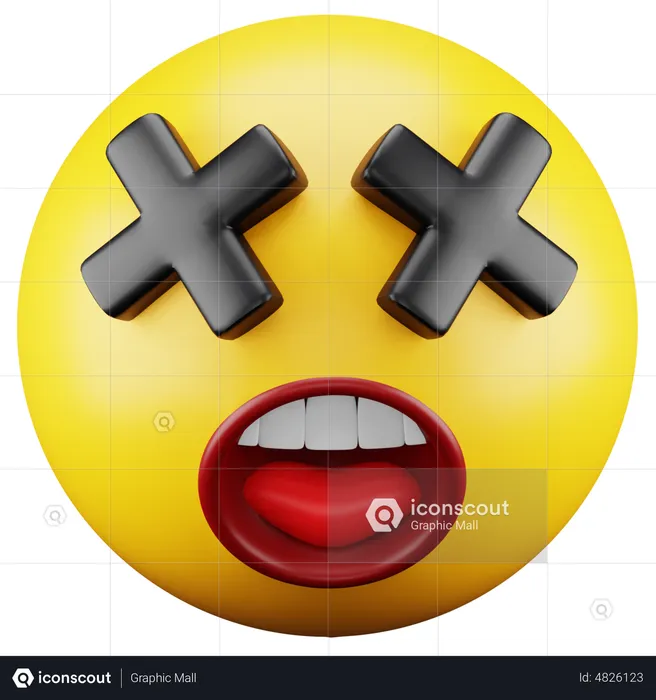 Crossed Eyes Emoji Emoji 3D Icon