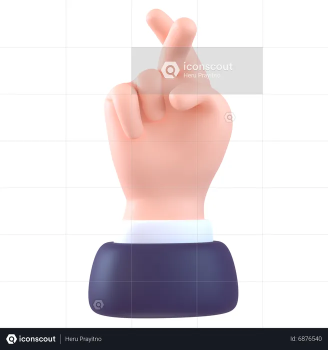 Crossed Finger  3D Icon