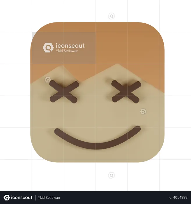 Crossed out eyes Emoji 3D Emoji