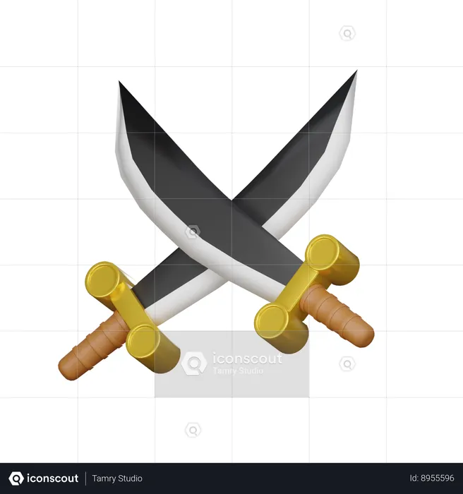 Crossed Swords  3D Icon