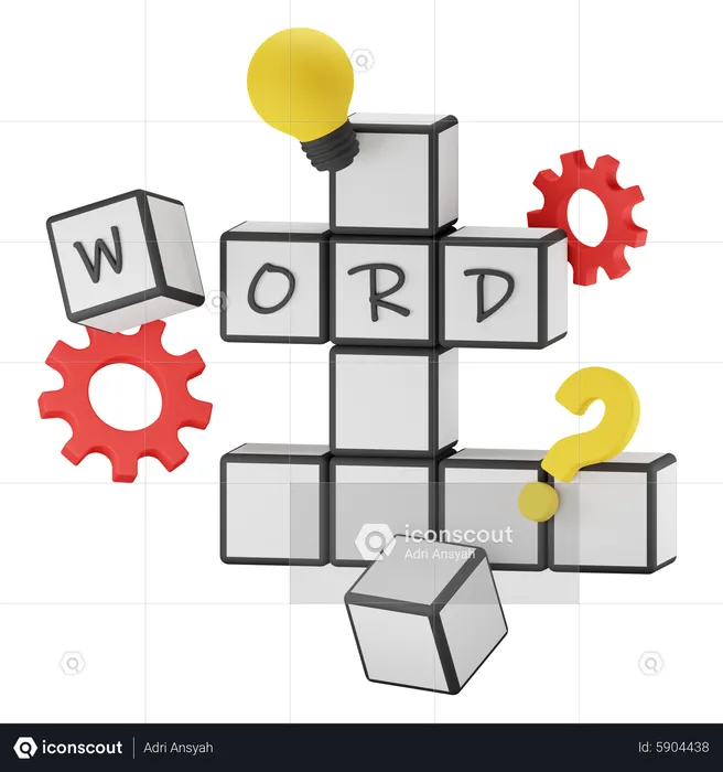 Crossword Puzzle  3D Icon