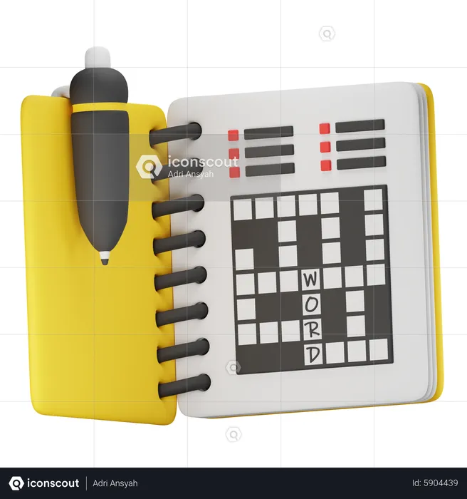 Crossword Puzzle  3D Icon