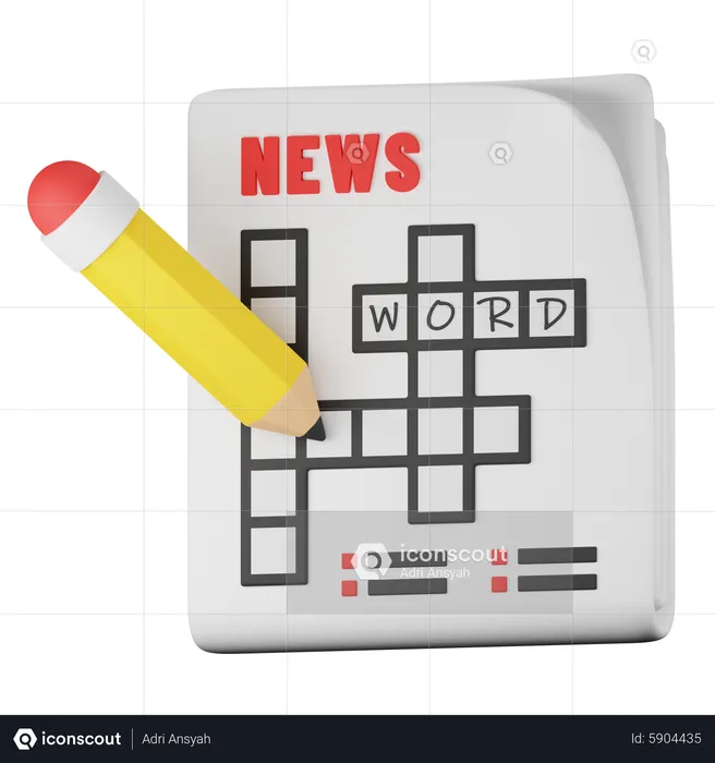 Crossword Puzzle  3D Icon