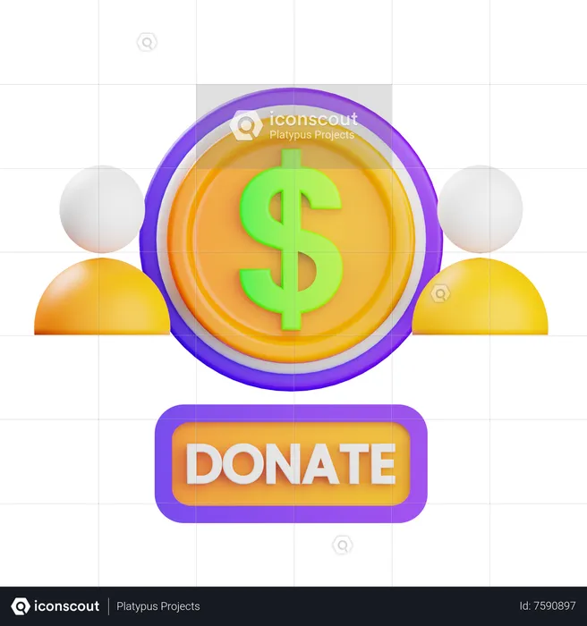 Recaudación de fondos  3D Icon
