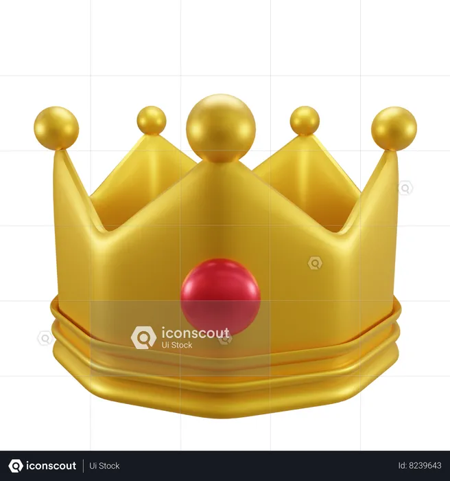 Crown Logo 3D Icon