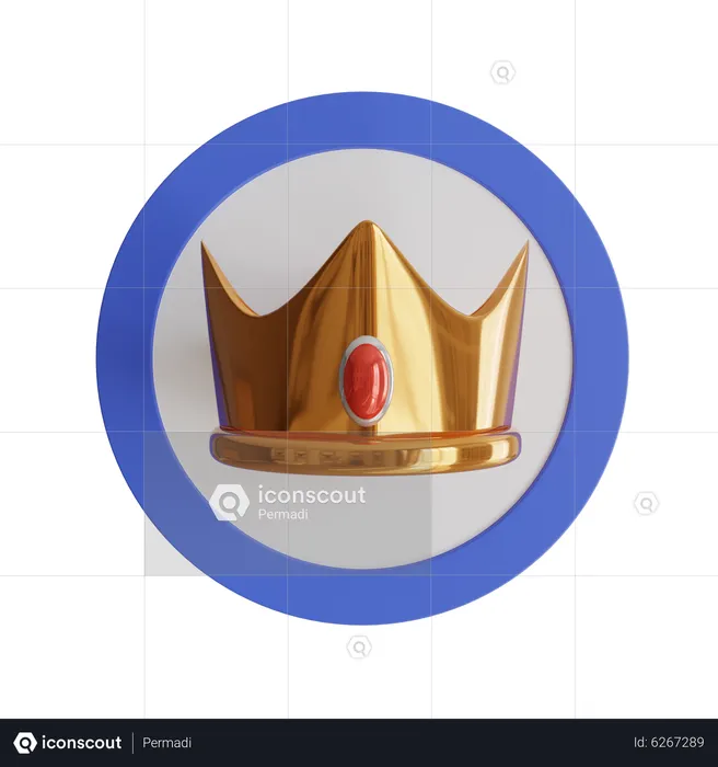 Crown Badge  3D Icon