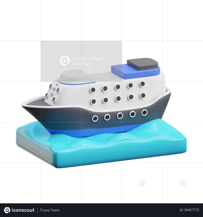 Cruise ship  3D Icon