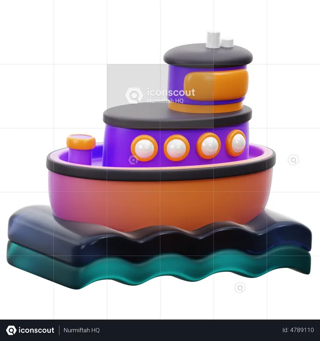 Cruise Ship  3D Icon