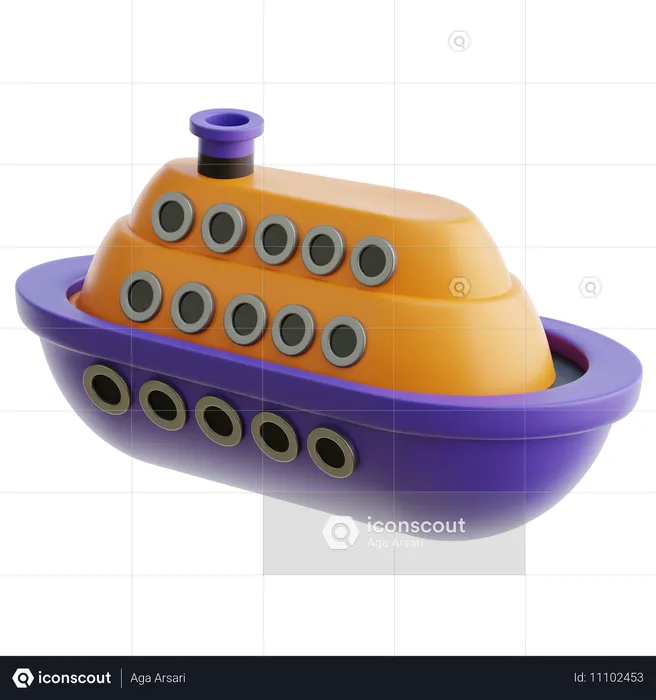 Cruiser Ship  3D Icon