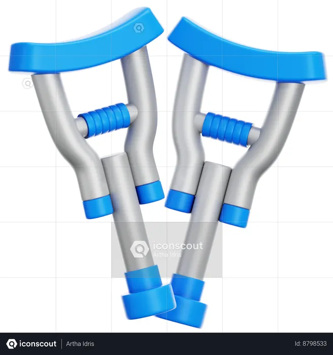 Crutch  3D Icon
