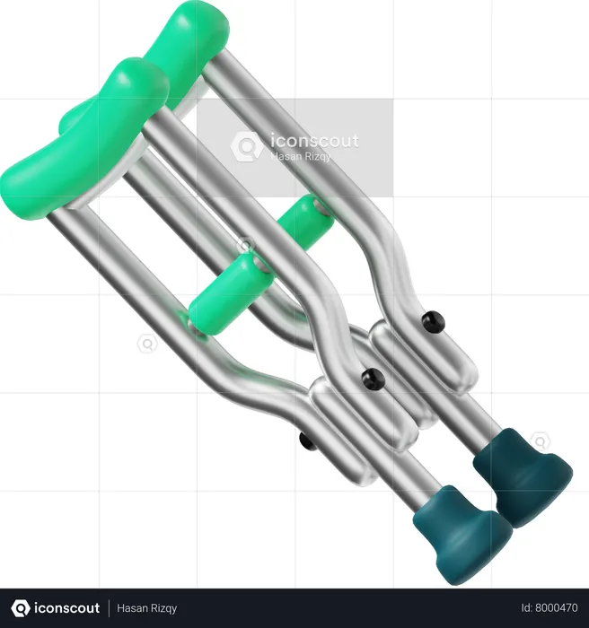 Crutch  3D Icon