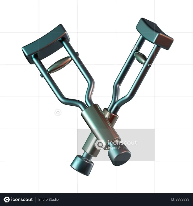 Crutch  3D Icon