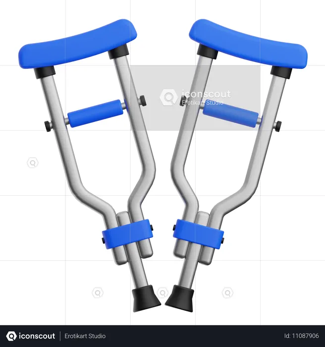 Crutch  3D Icon