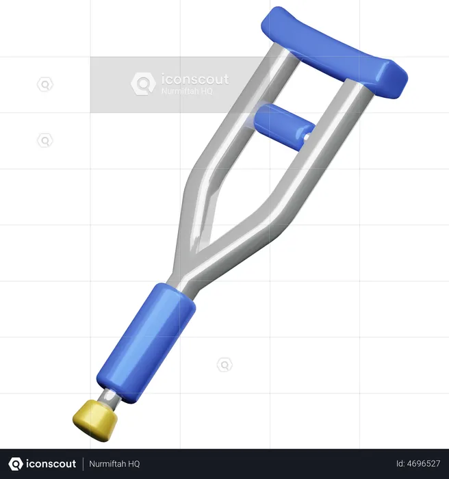 Crutch  3D Illustration