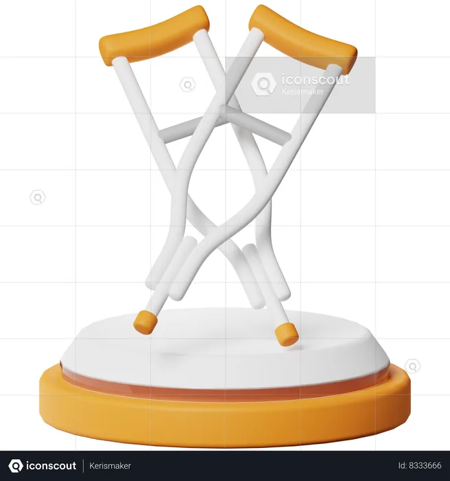 Crutches  3D Icon