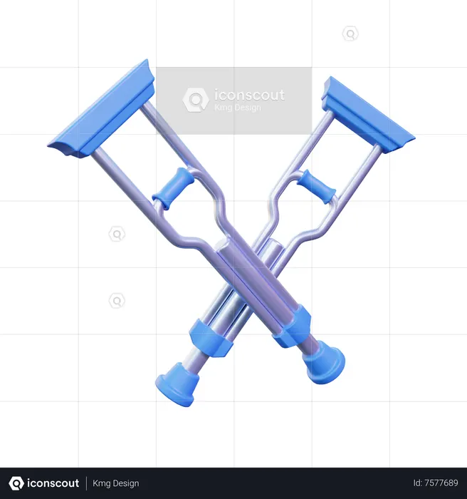 Crutches  3D Icon