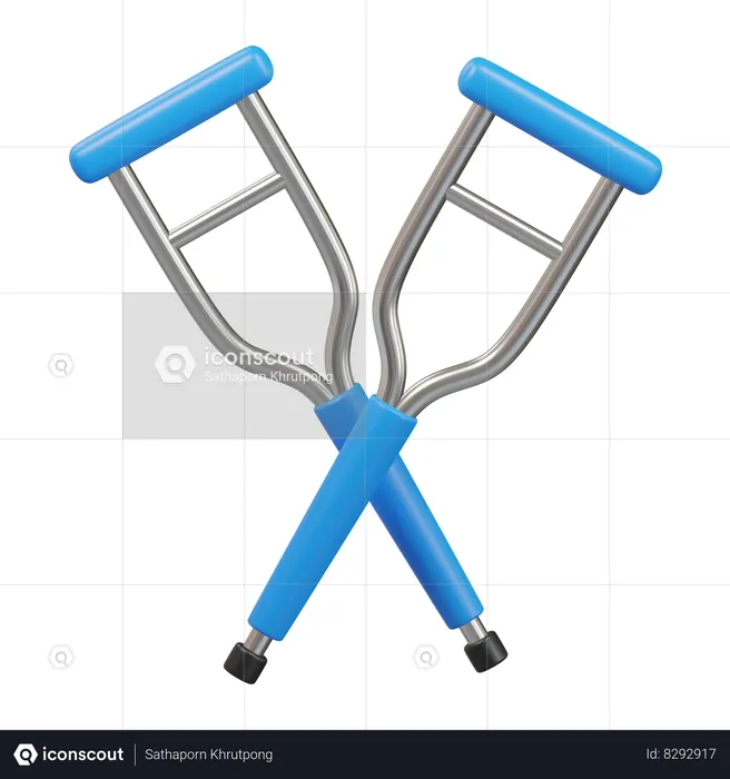 Crutches  3D Icon