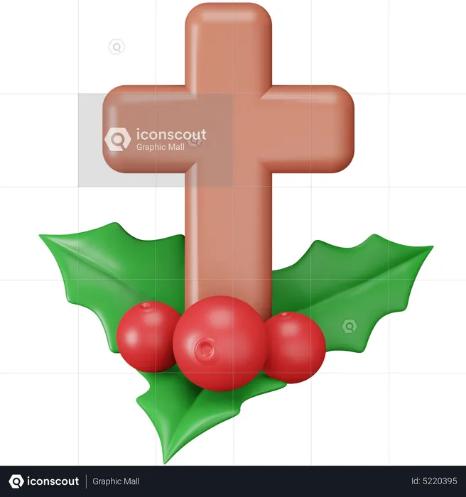 Cruz de chocolate  3D Icon