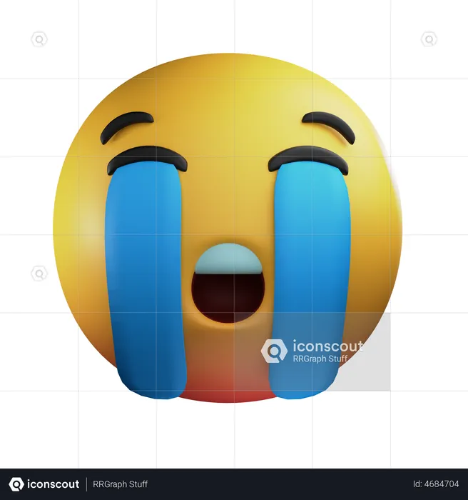 Crying Emoji Emoji 3D Illustration