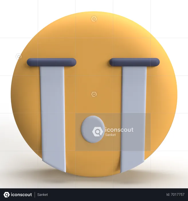 Crying Emoji Logo 3D Icon