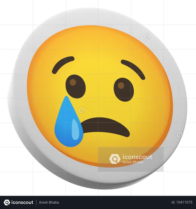 Crying Face Emoji 3D Icon