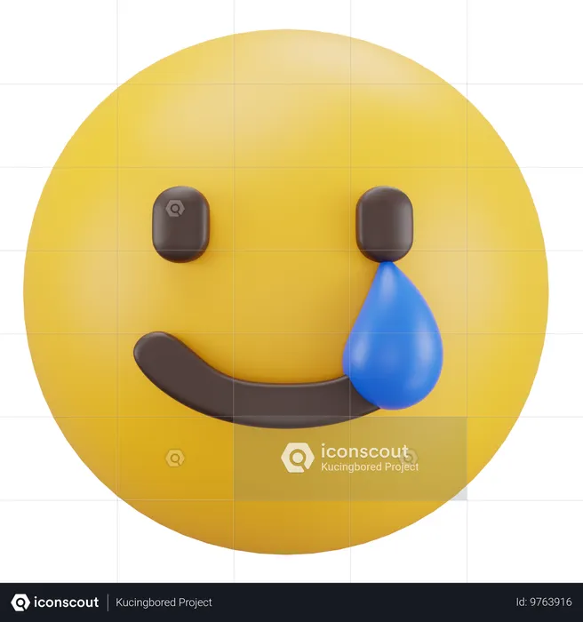 Crying Face Emoji 3D Icon