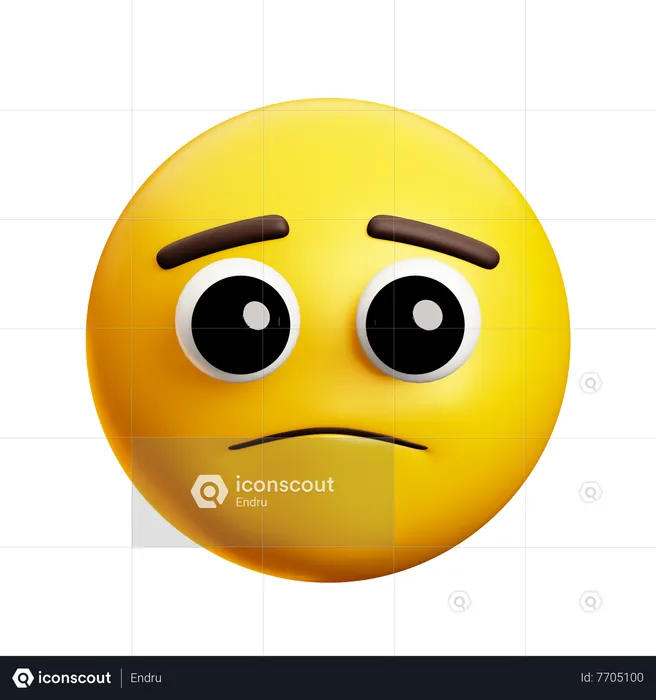 Crying Face Emoji 3D Icon