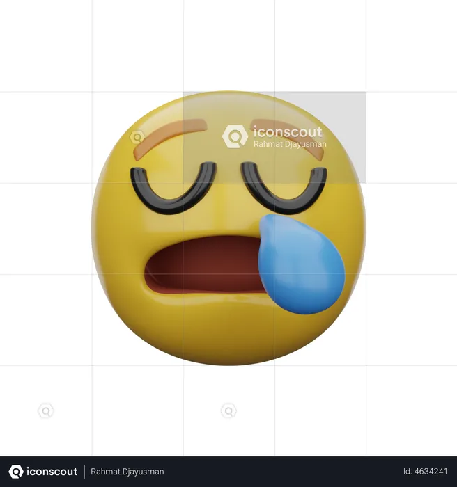 Crying Face Emoji 3D Illustration