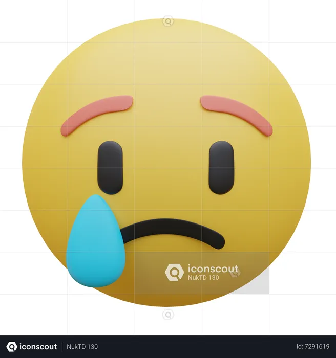 Crying Face  3D Icon
