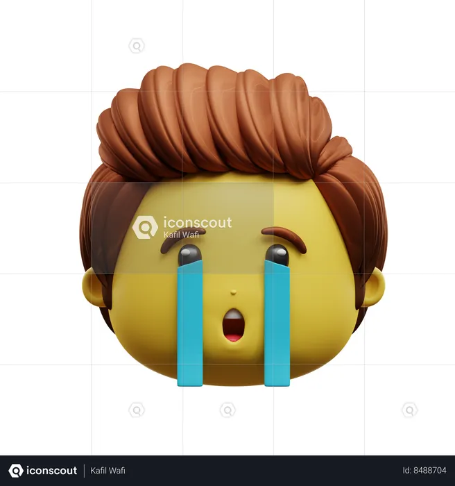 Crying Face Emoji Emoji 3D Icon