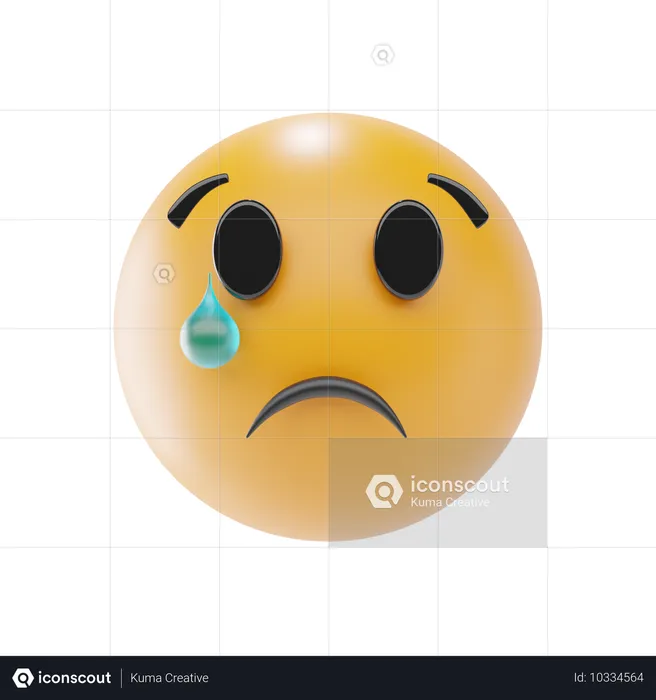 Crying Face Emoji Emoji 3D Icon