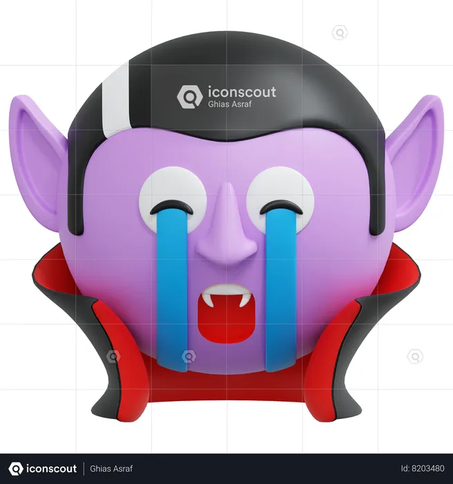 Crying Vampire  3D Icon