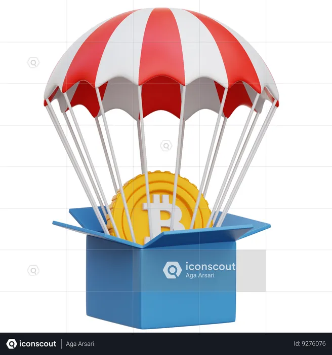 Crypto Airdrop  3D Icon