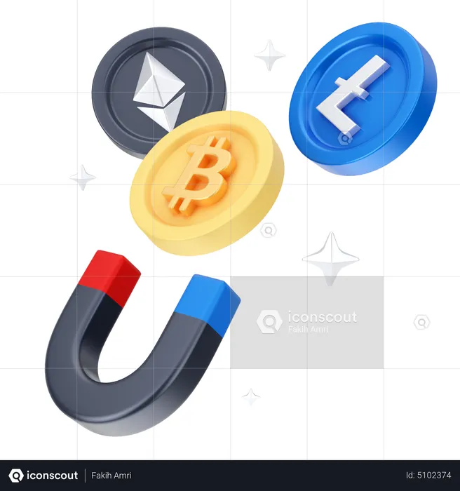 Crypto Attraction  3D Icon