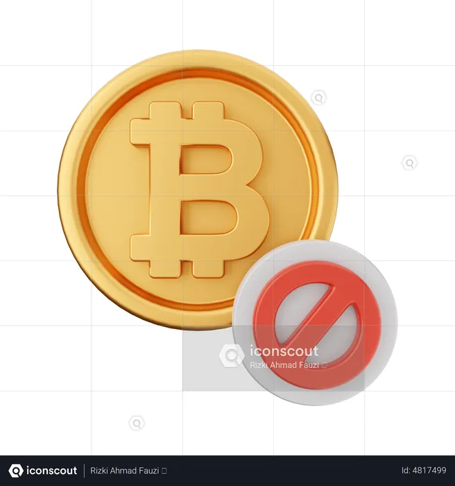 Crypto Ban  3D Icon