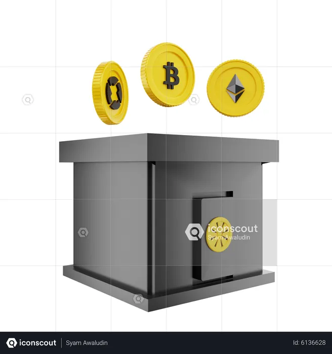 Banque crypto  3D Icon