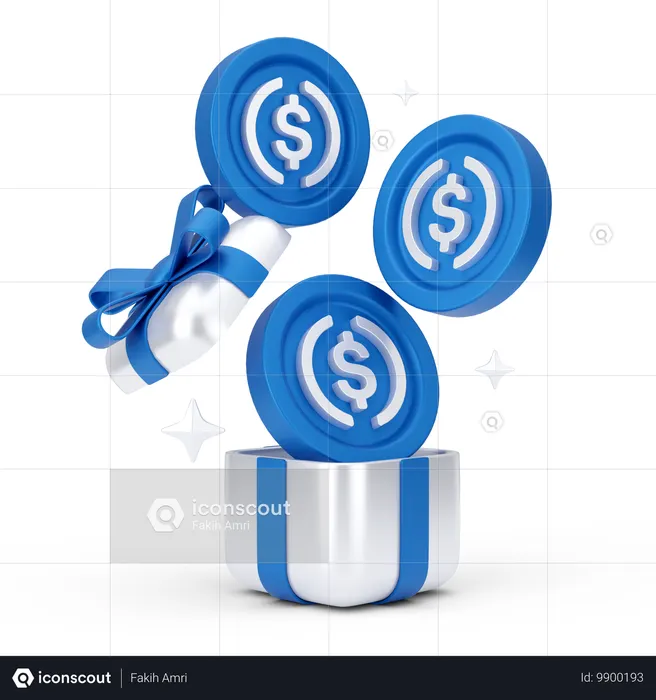 Cadeau crypto  3D Icon