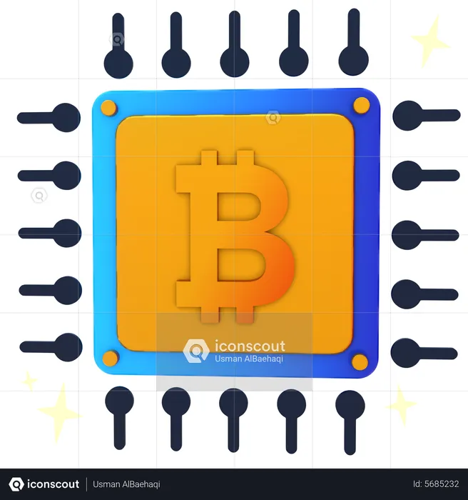 Crypto Chip  3D Icon
