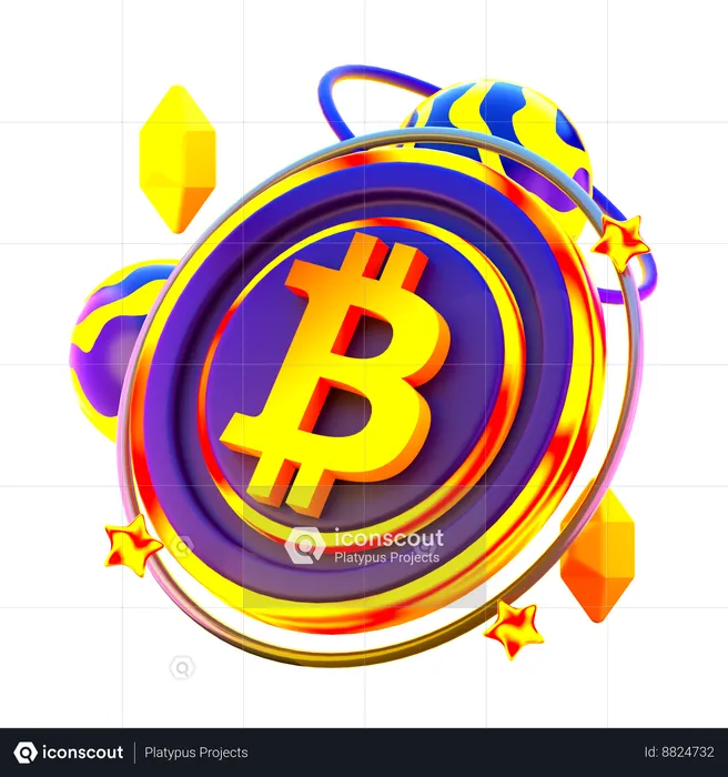 Crypto coin  3D Icon