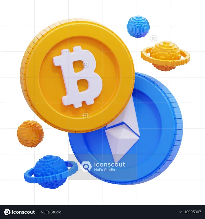 暗号通貨  3D Icon